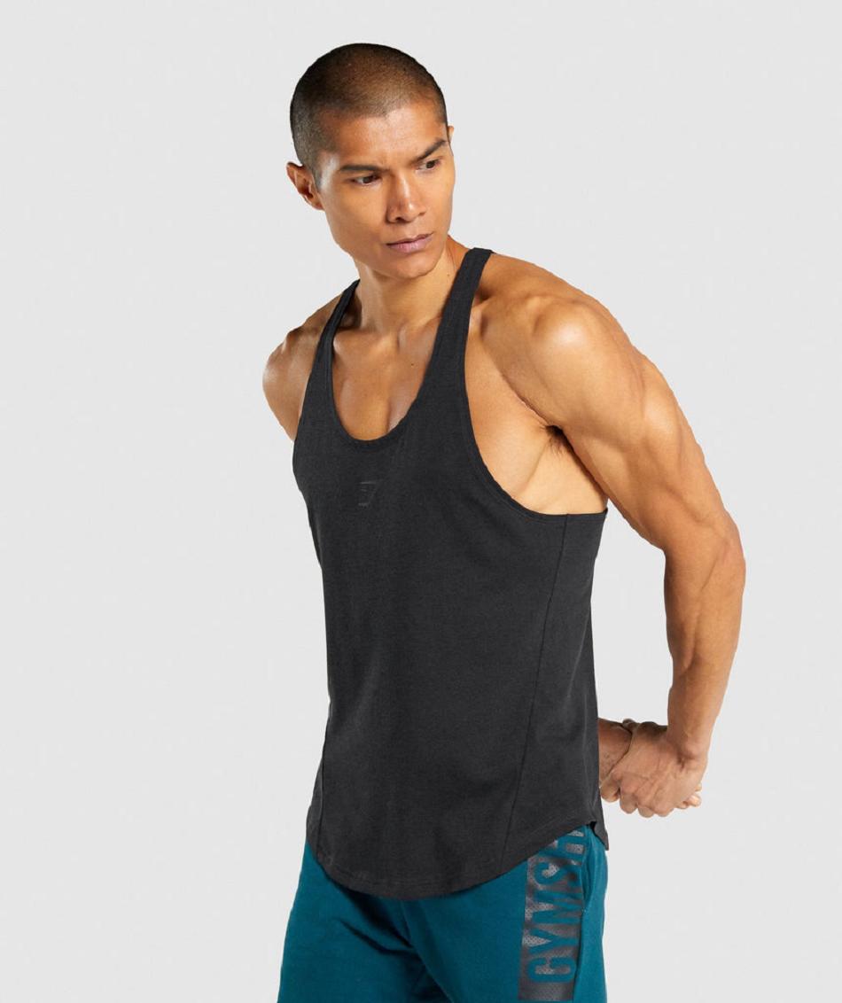 Gymshark Bold Muške Stringers Crne | HR 2567ILH